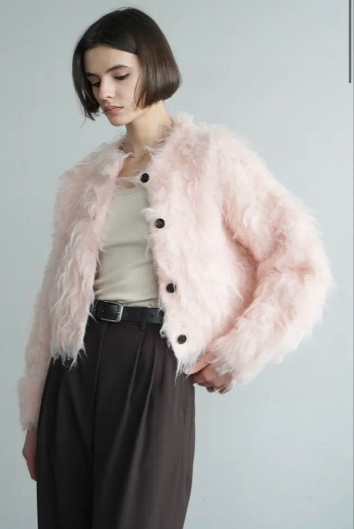 CLANE　SHAGGY SHORT KNIT CARDIGAN