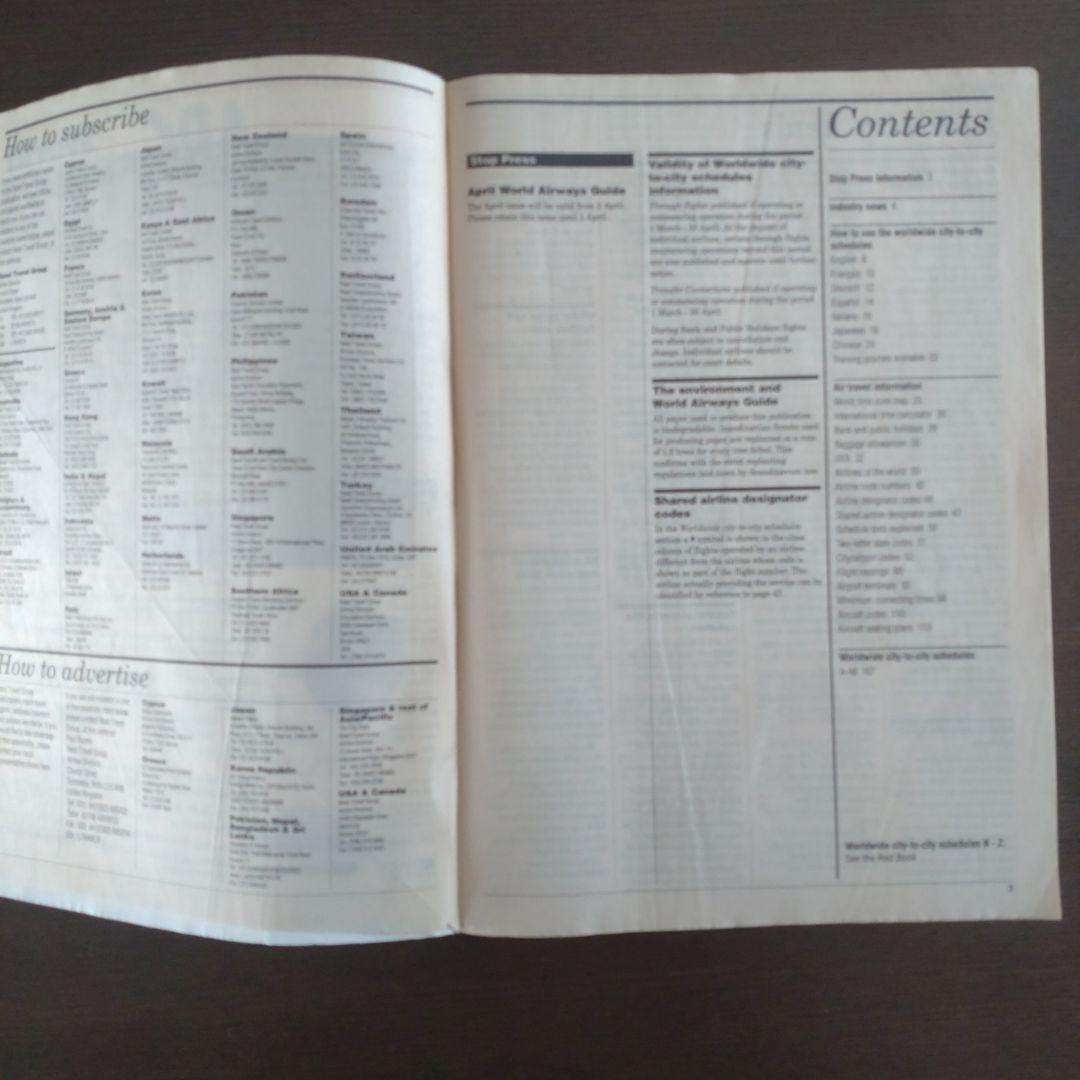 ＡＢＣ World Airways Guide MAR 1995 貴重品　洋書