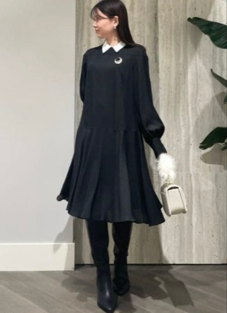 【保存袋付き】HANAE MORI×CELFORD コラボ Ａラインワンピース