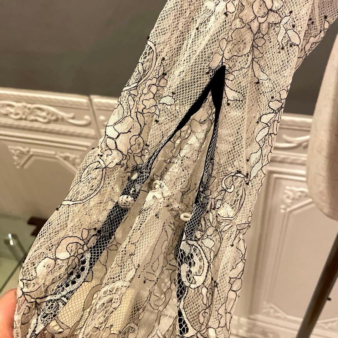 【sample sale】レースデザイン　リボンカーディガン