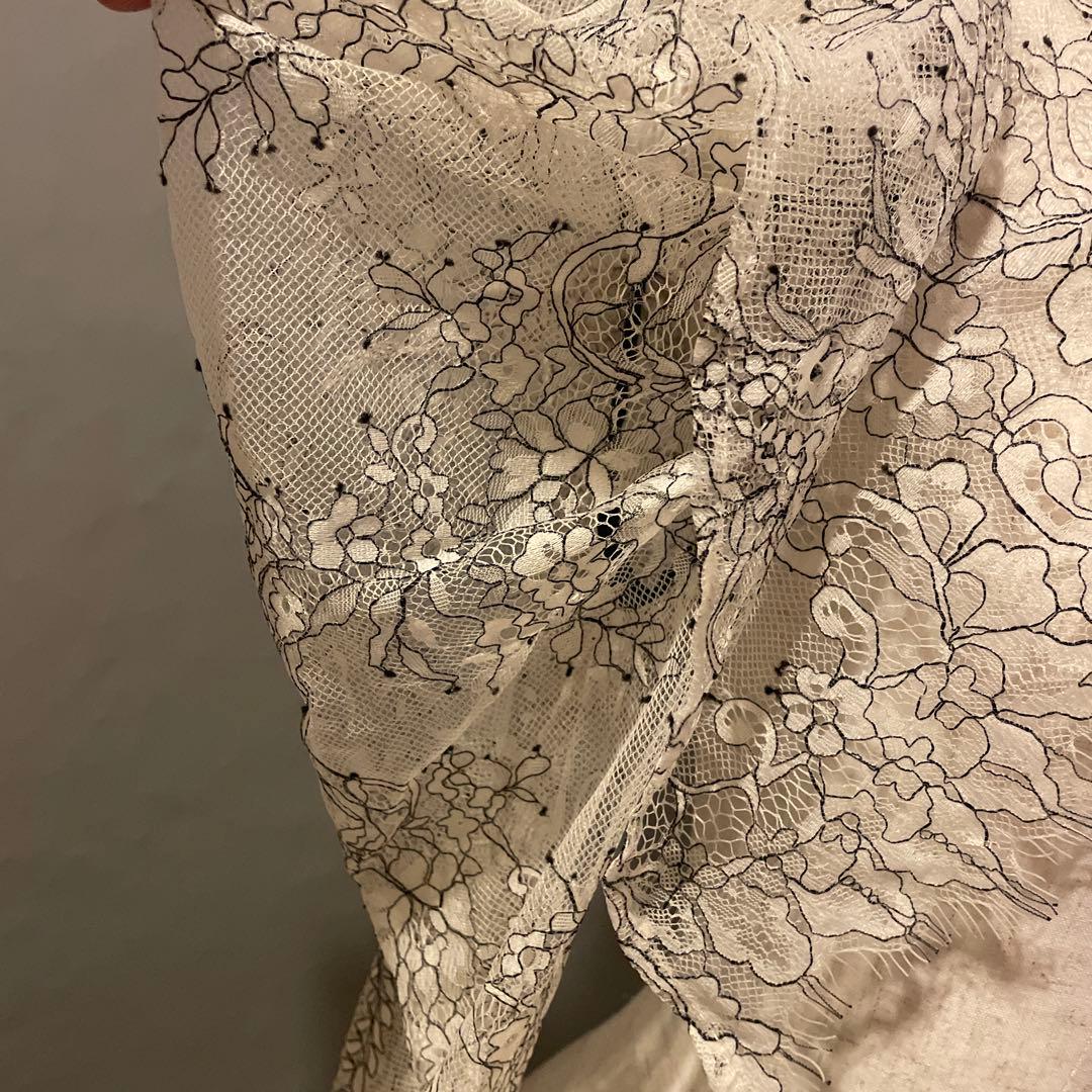 【sample sale】レースデザイン　リボンカーディガン