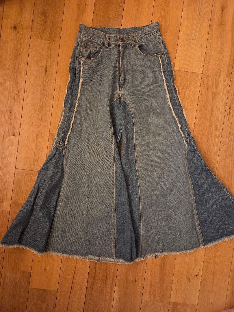 POPPY あさぎーにょ WIDE FLARE DENIM PANTS Mサイズ