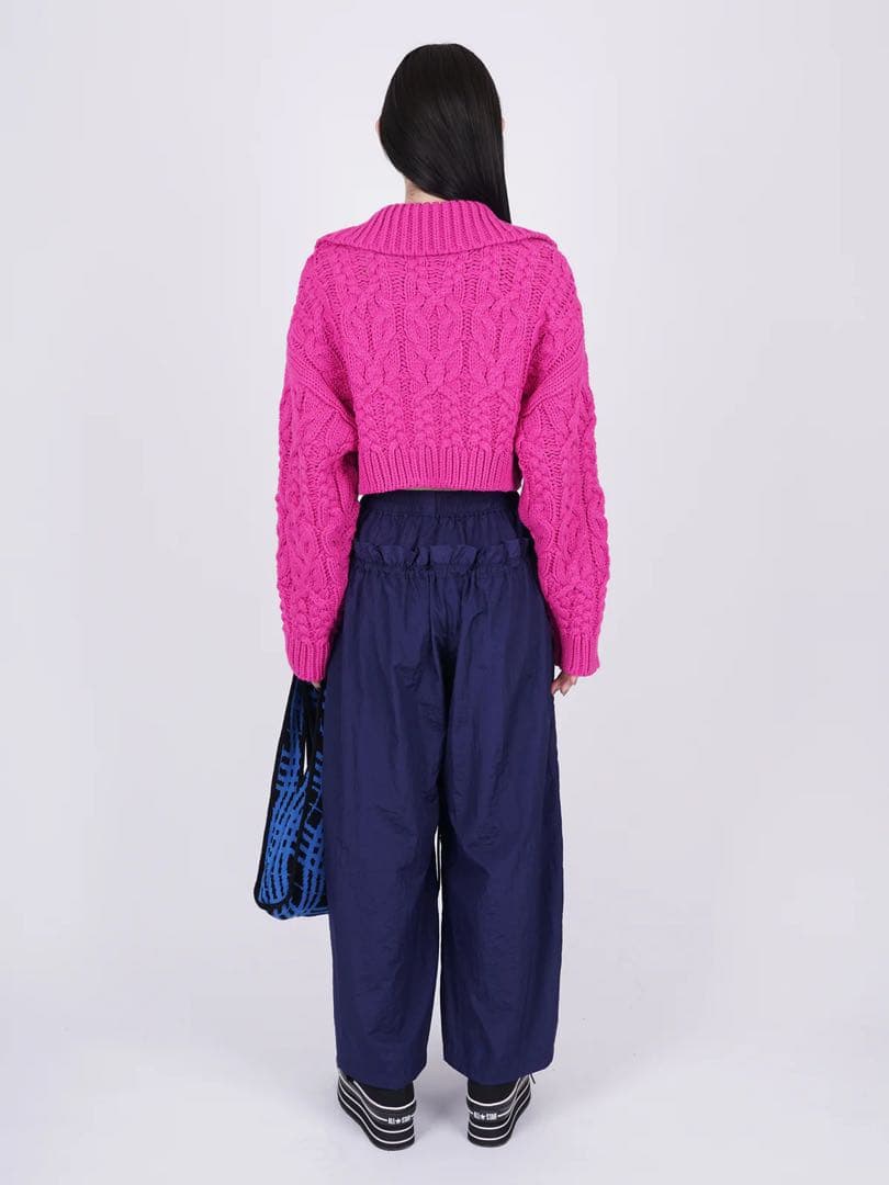LARGE COLLAR CARDIGAN ラージカラーカーディガン　ブラック