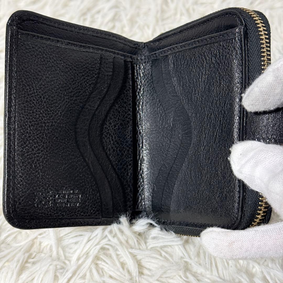 未使用✨IL BISONTE イルビゾンテ　レザー　二つ折り財布　ブラック