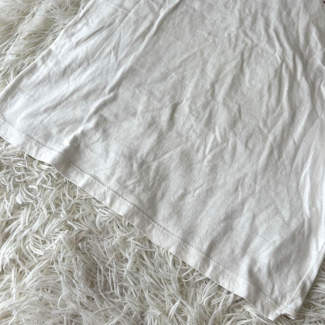 SAINT LAURENT PARIS ロゴ刺繍Tシャツ 白 XS
