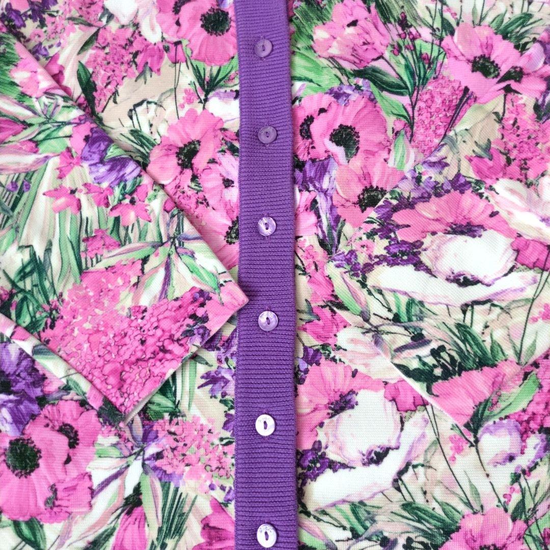 美品✨Blugirl Blumarine カーディガン フラワープリント ピンク