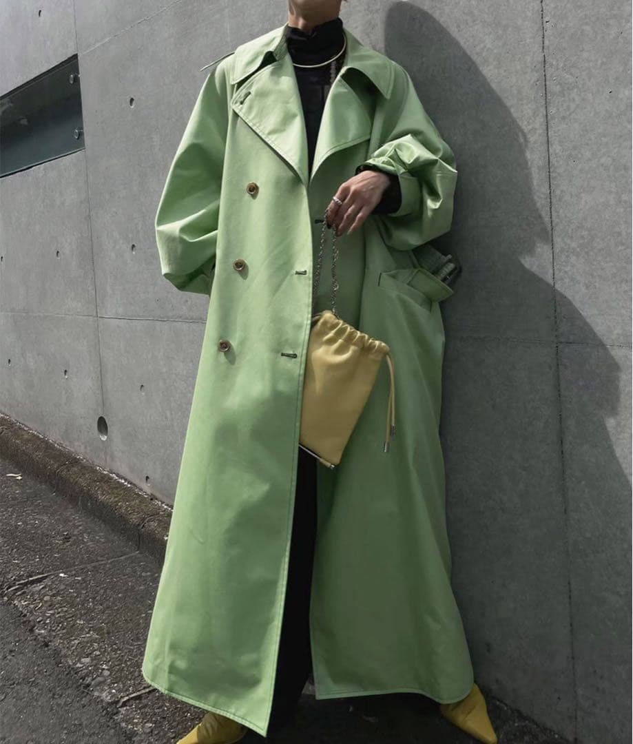 amerivintage トレンチコート　メロンカラー
