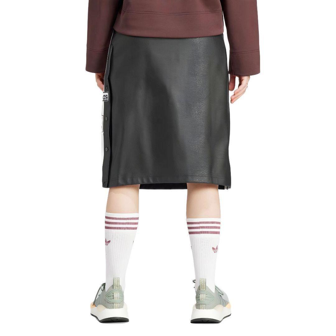 黒★XL★フェイクレザーアディブレイクスカート★レディース★adidas