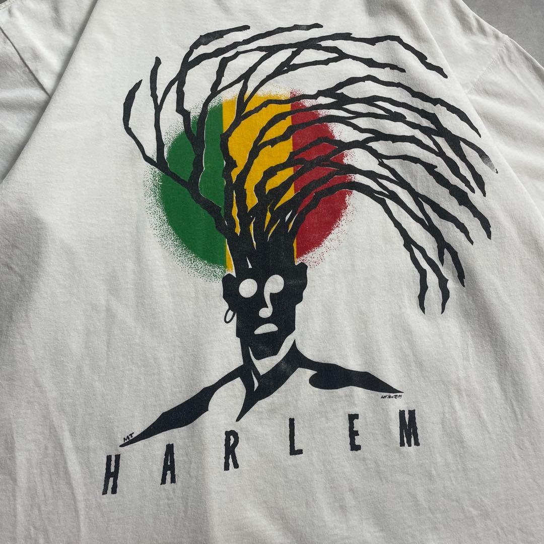 豚*L様 90s USA Harlem レゲエ ラスタ 製 vintage T-