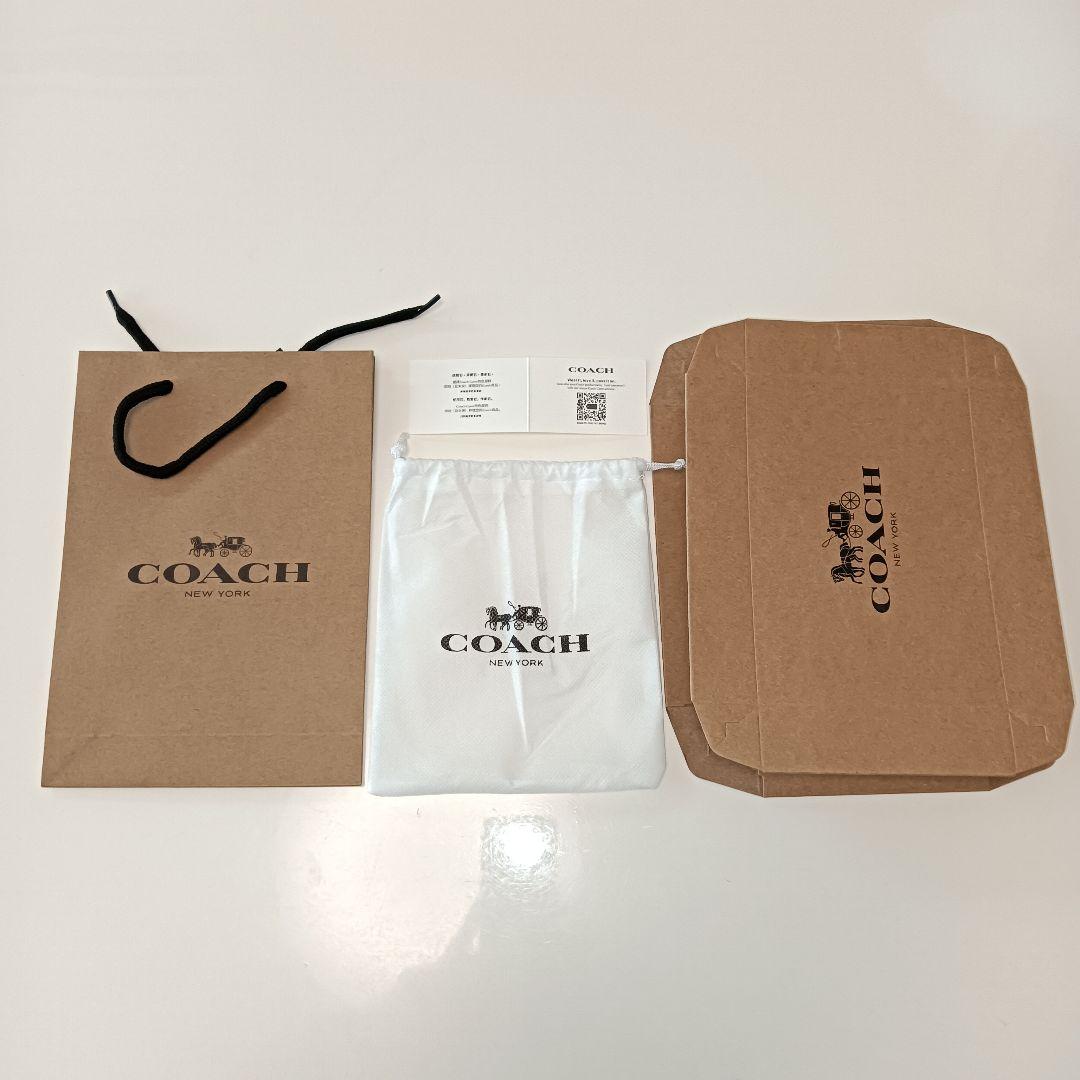 新品　COACH 長財布　コーチ　二つ折り財布 ブラック シグネチャー シルバー