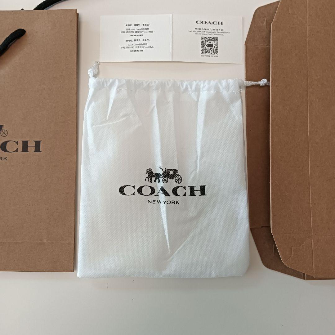新品　COACH 長財布　コーチ　二つ折り財布 ブラック シグネチャー シルバー