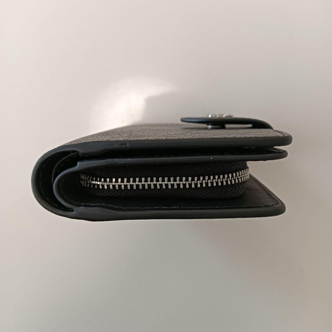 新品　COACH 長財布　コーチ　二つ折り財布 ブラック シグネチャー シルバー