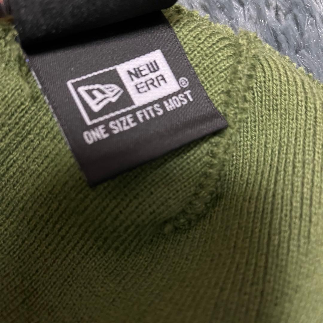 【即完売品】Supreme オリーブグリーン ビーニー ニット帽 ニューエラ