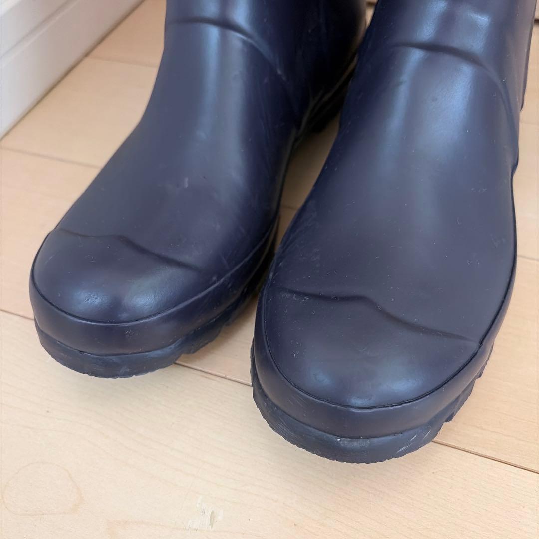 HUNTER 38 長靴 木製ブーツスタンド付き　パープル　ネイビー　レイン