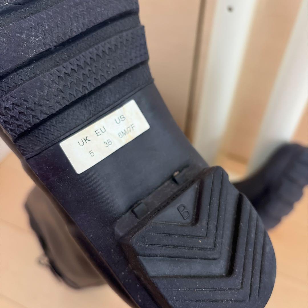HUNTER 38 長靴 木製ブーツスタンド付き　パープル　ネイビー　レイン