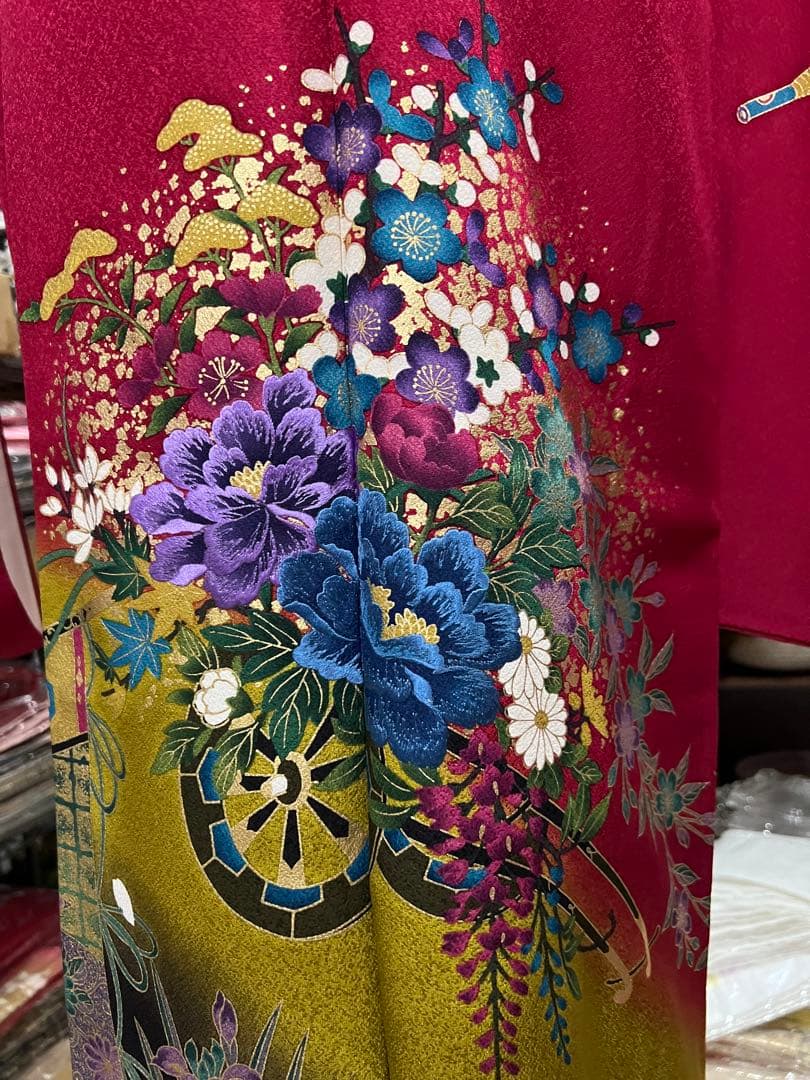 極上逸品✨正絹振袖フルセット✨高級金彩古典柄✨成人式 前撮り 袋帯付
