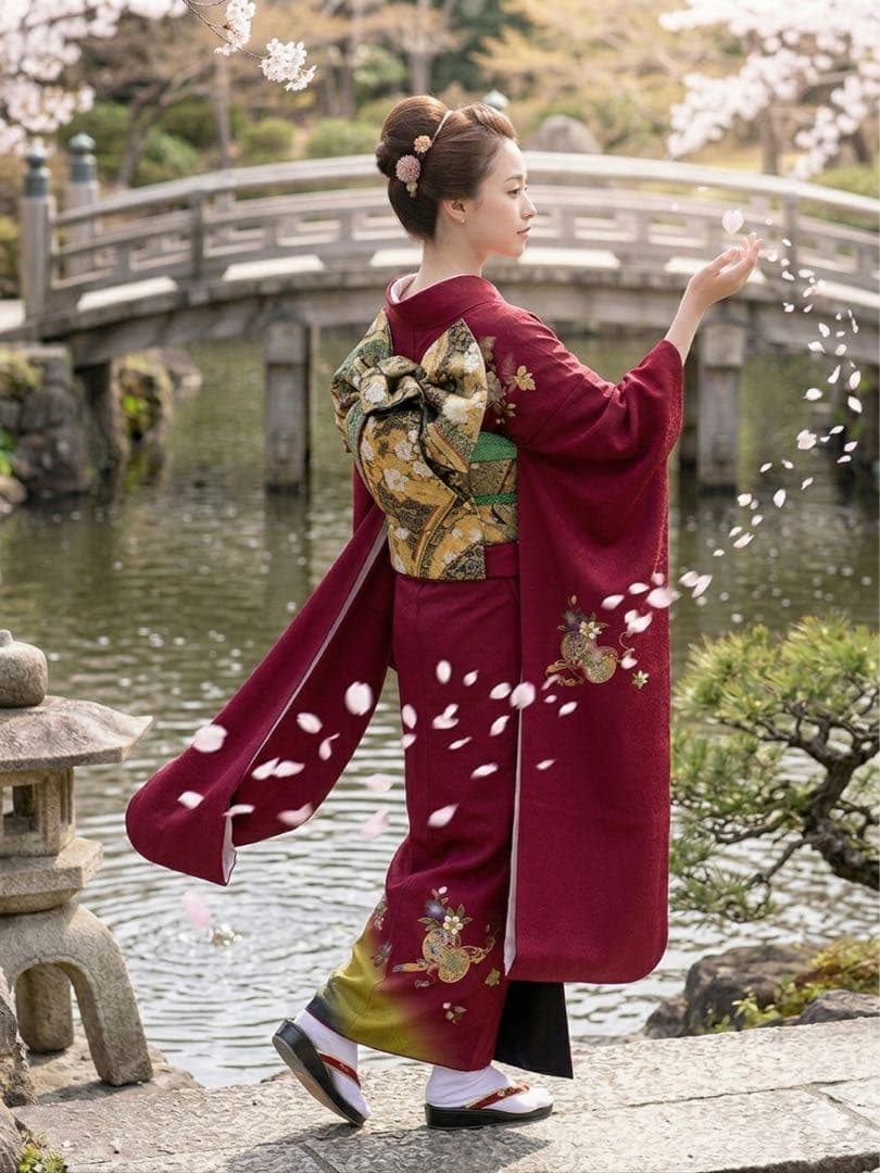 極上逸品✨正絹振袖フルセット✨高級金彩古典柄✨成人式 前撮り 袋帯付