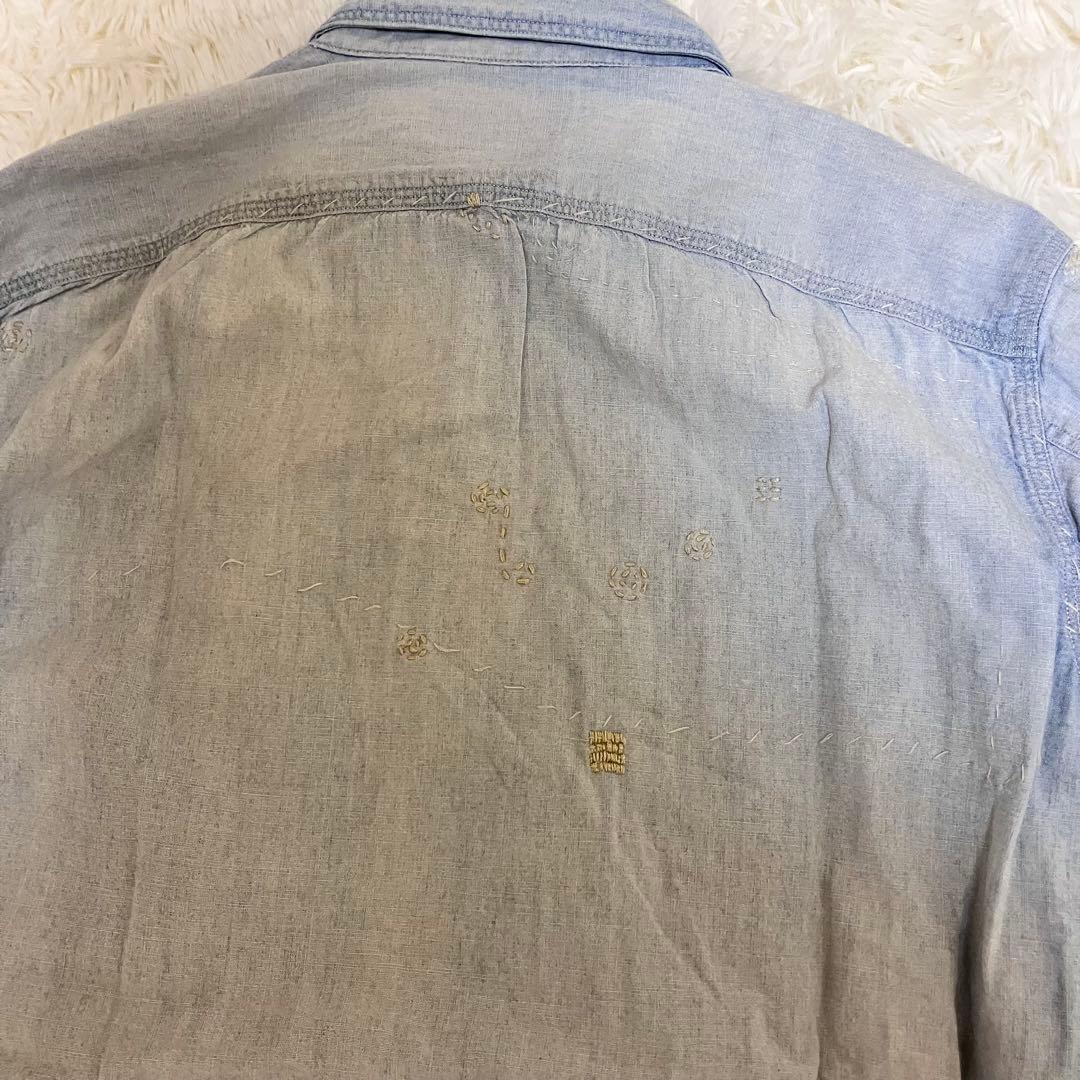 RRL Ralph Lauren デニムワンピース　シャツ　ドレスL 長袖