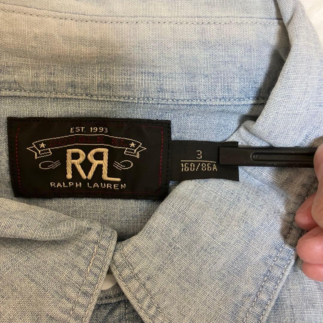 RRL Ralph Lauren デニムワンピース　シャツ　ドレスL 長袖
