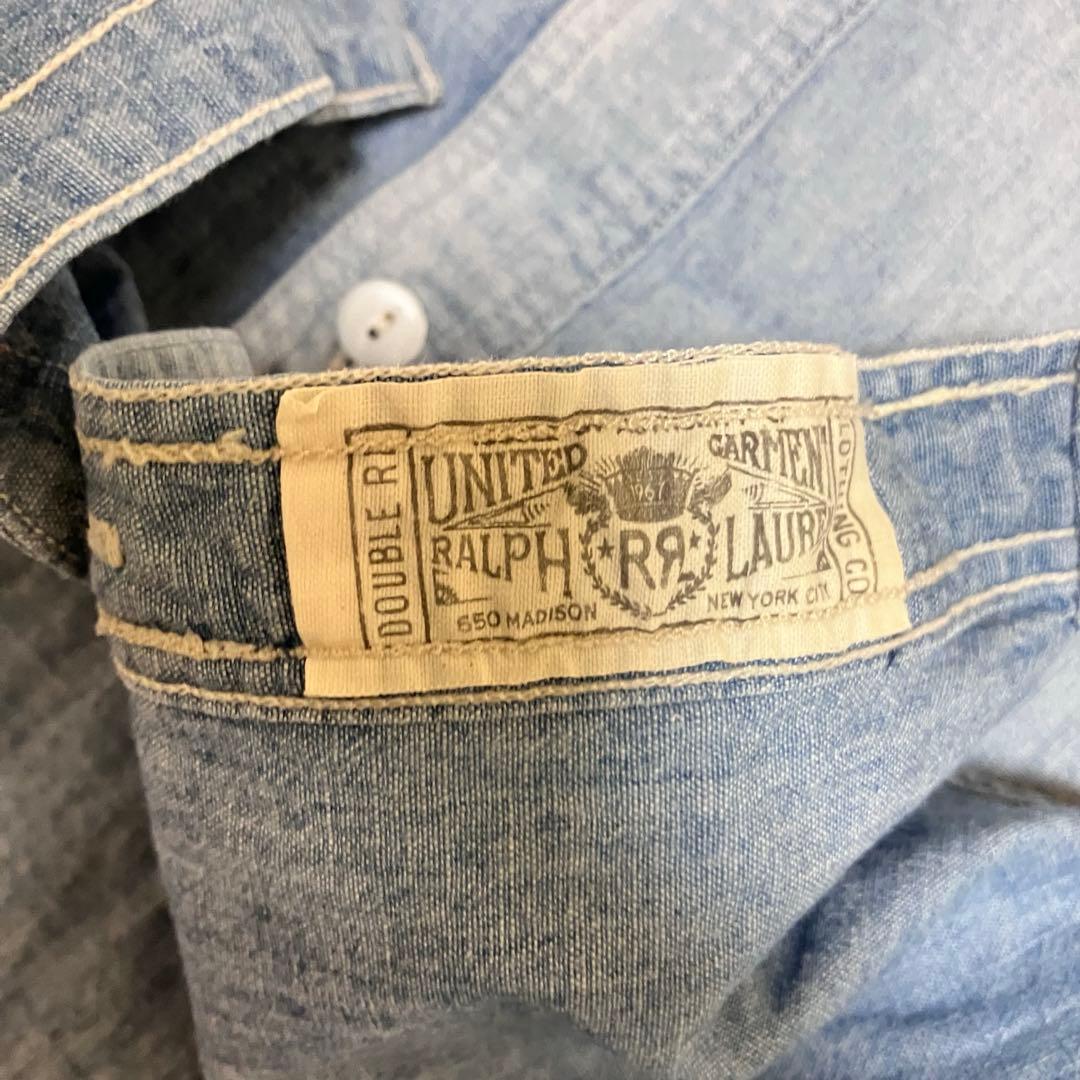 RRL Ralph Lauren デニムワンピース　シャツ　ドレスL 長袖
