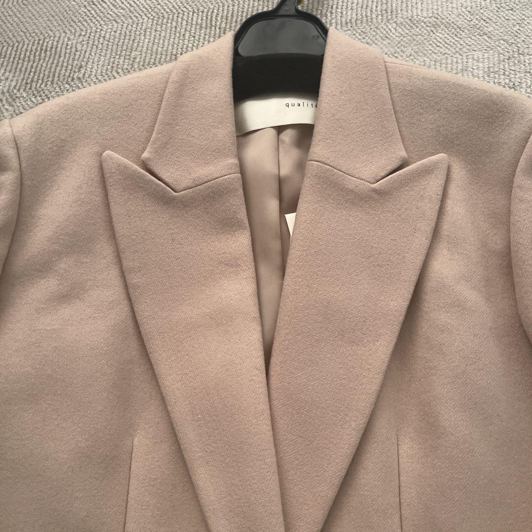 【新品】qualite カリテ★ウールフラノジャケットコート