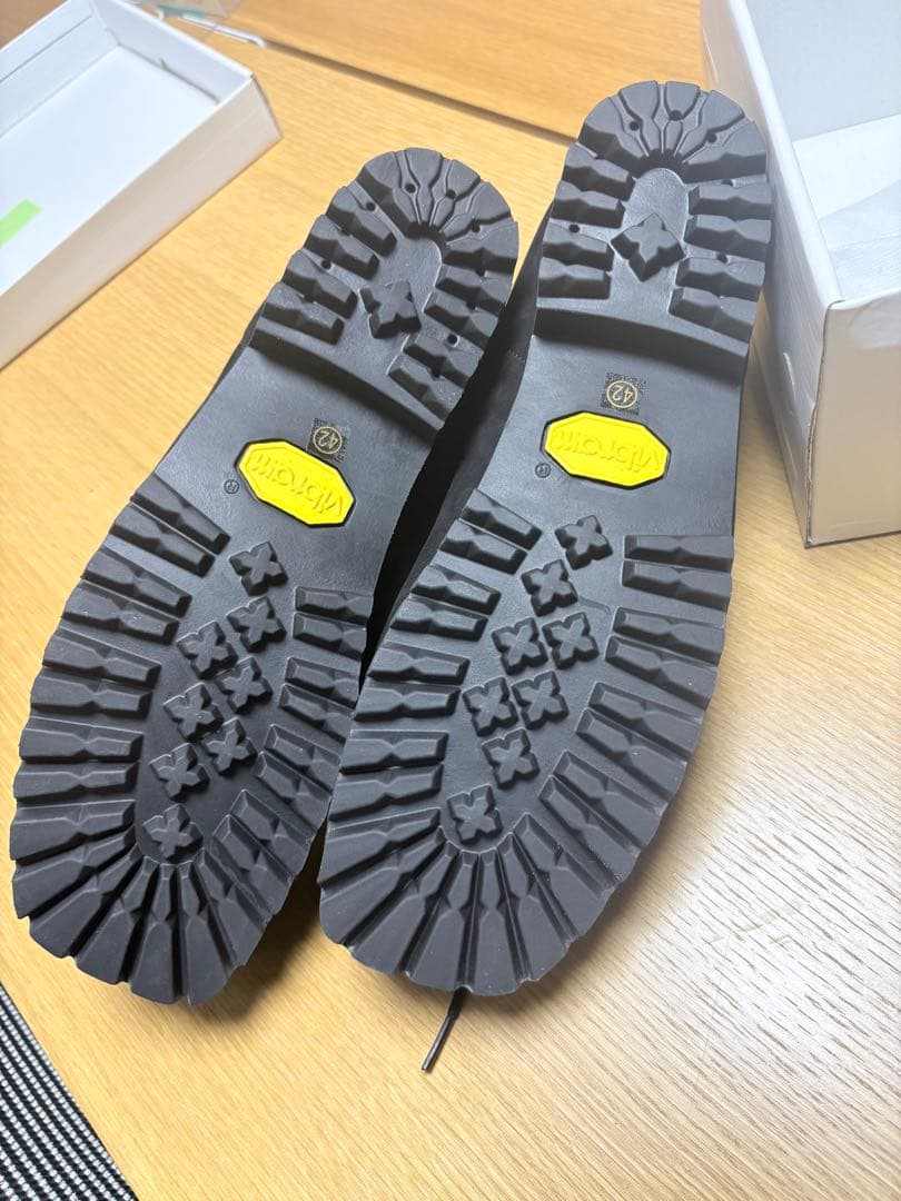 OPENING ACT Vibramソールヌバックリアルレザーモカシンシューズ