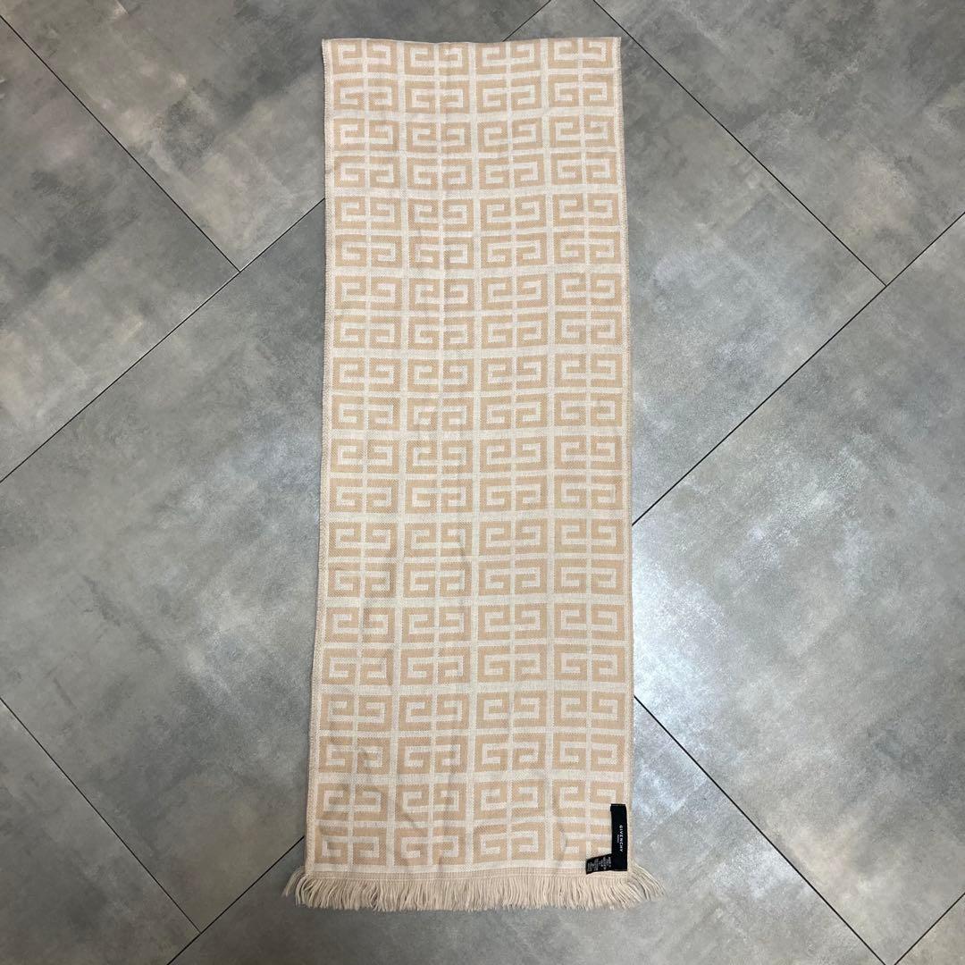 ジバンシー GIVENCHY マフラー ストール 総柄 ベージュ モノグラム