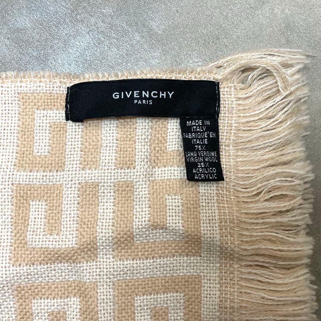 ジバンシー GIVENCHY マフラー ストール 総柄 ベージュ モノグラム