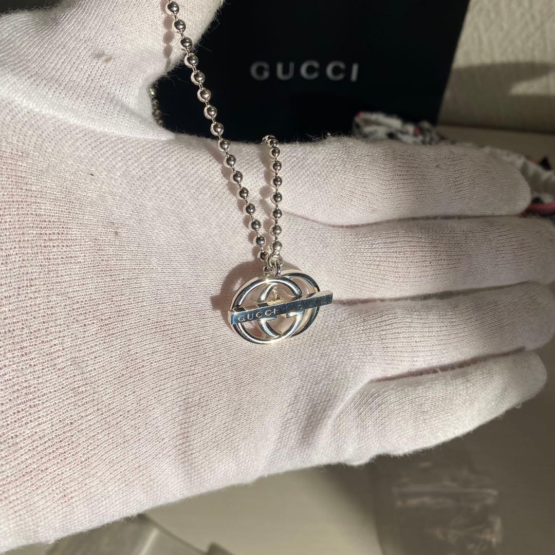 【匿名配達】GUCCI グッチ シルバーネックレス シルバー925　付属品あり