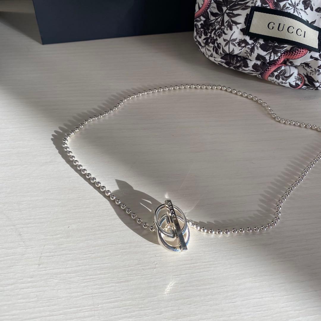【匿名配達】GUCCI グッチ シルバーネックレス シルバー925　付属品あり