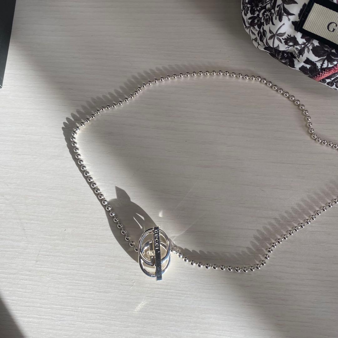 【匿名配達】GUCCI グッチ シルバーネックレス シルバー925　付属品あり