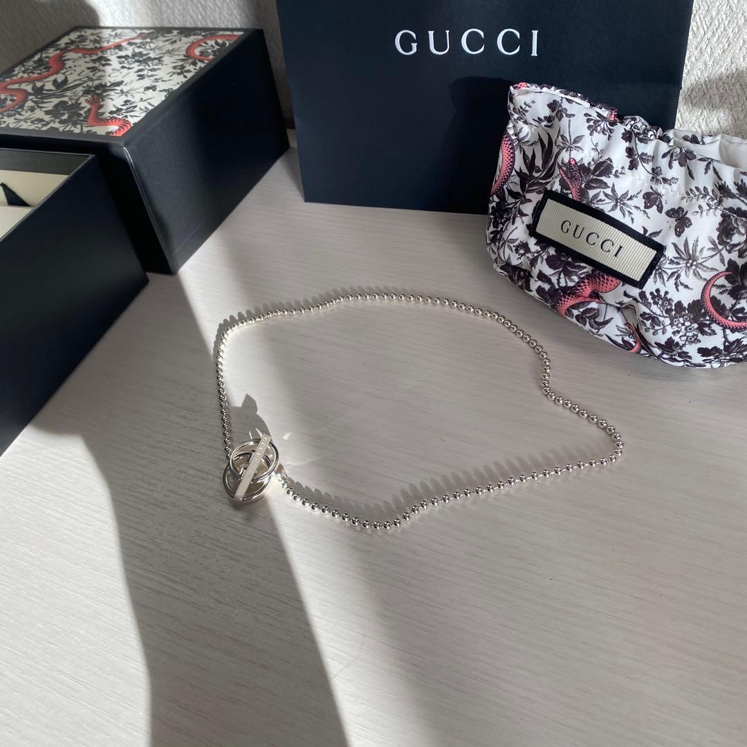 【匿名配達】GUCCI グッチ シルバーネックレス シルバー925　付属品あり