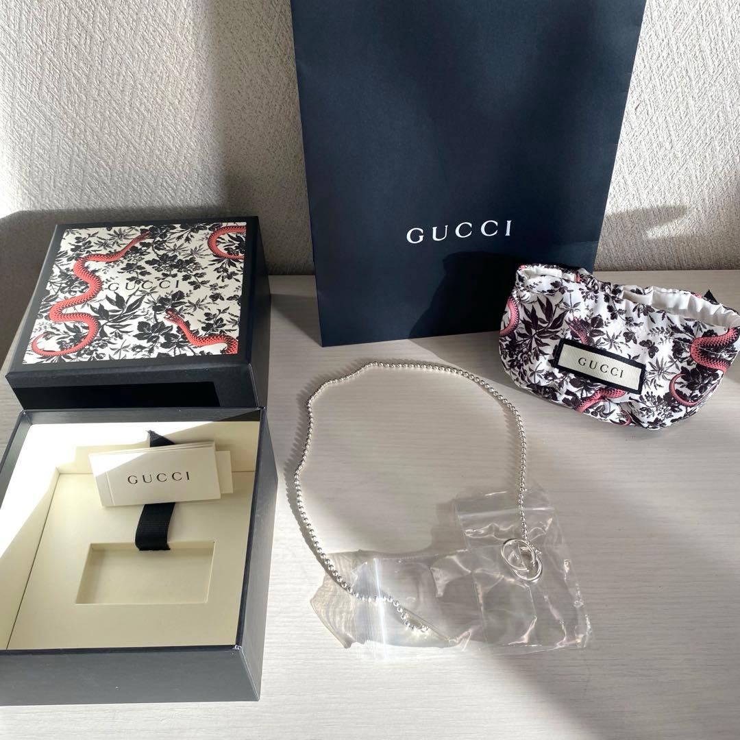 【匿名配達】GUCCI グッチ シルバーネックレス シルバー925　付属品あり