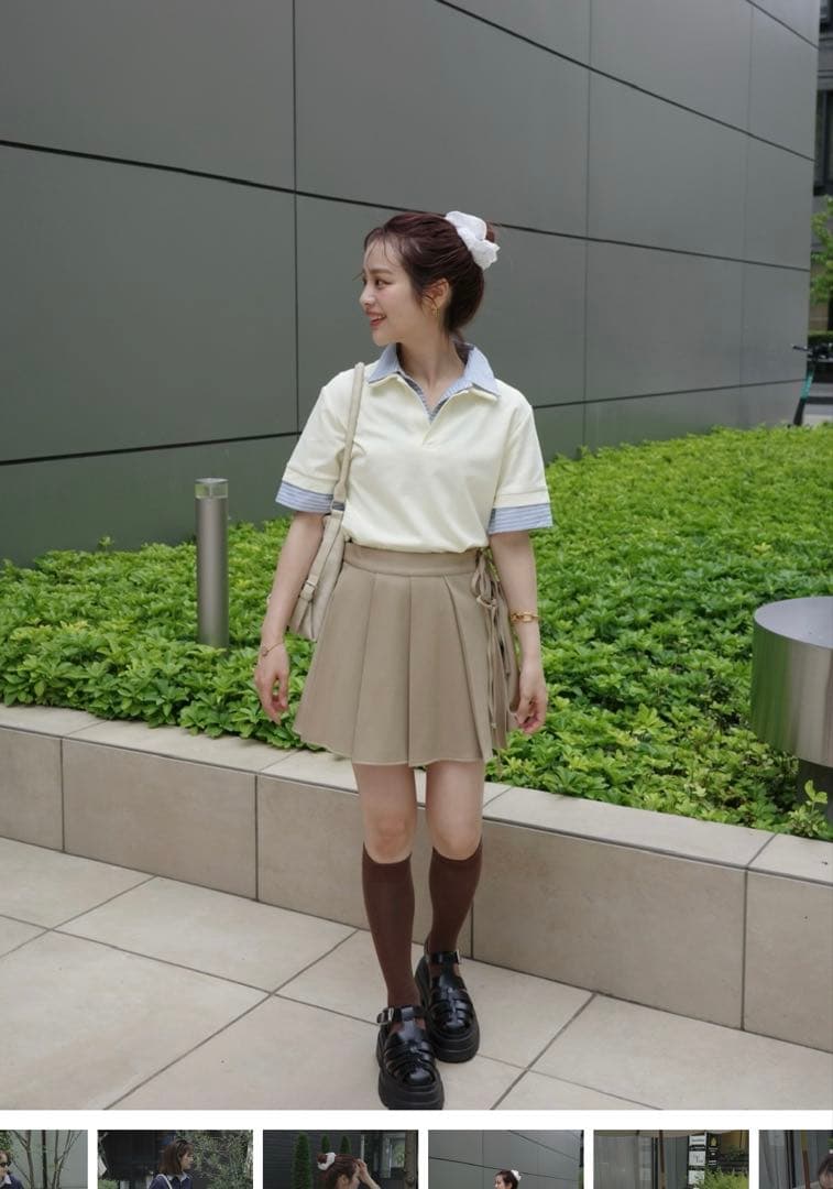 レイヤードポロTシャツ BEIGE