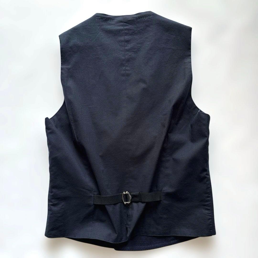 美品TAGLIATORE ダークネイビー ダブルブレスト ベスト. ジレ