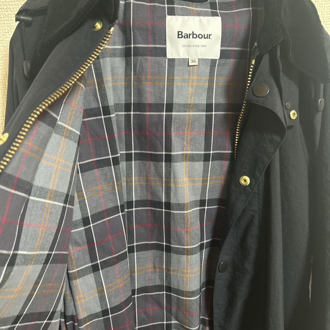 美品　Barbour 別注BURGHLEY Spick&Span ネイビー