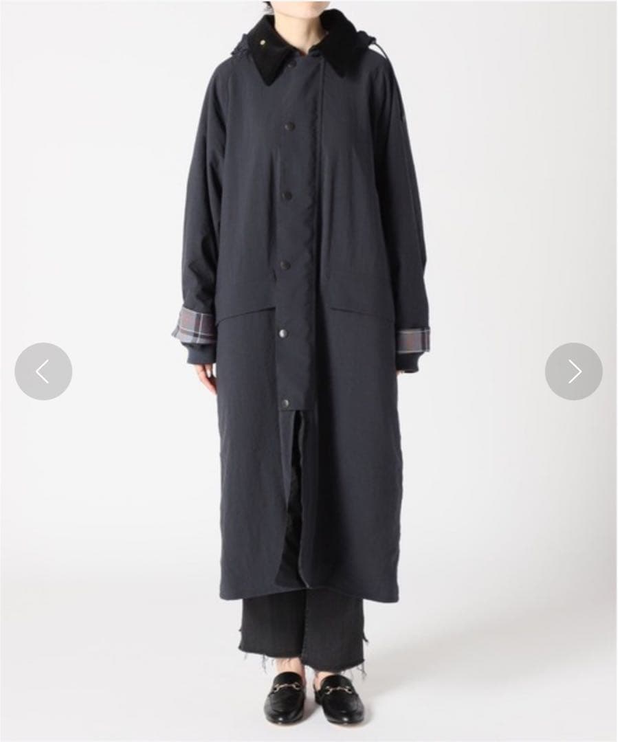 美品　Barbour 別注BURGHLEY Spick&Span ネイビー