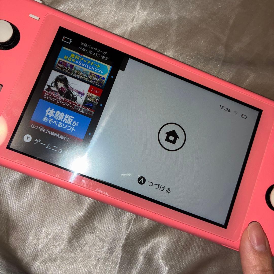 [2022年製] [使用期間短] Switch Lite コーラル 本体のみ