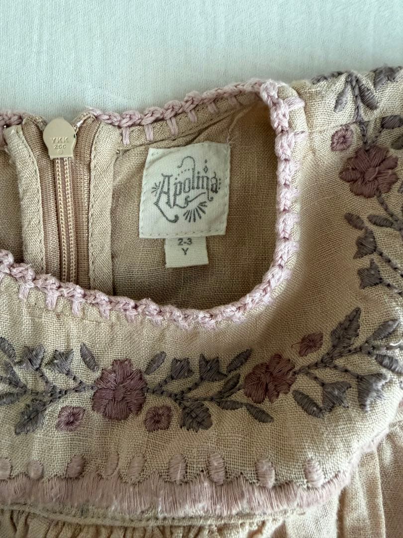 ワンピース Apolina seline dress 2-3y biscuit