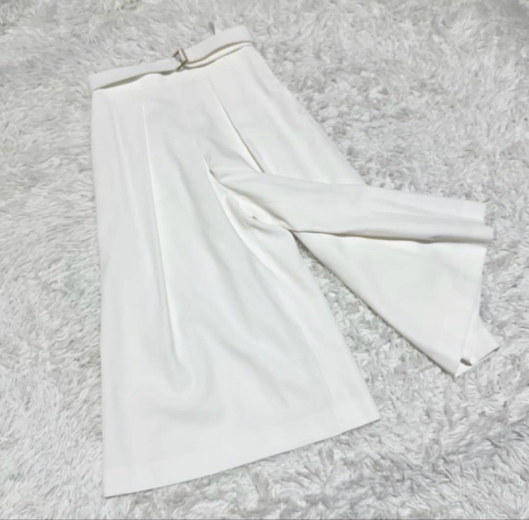 ANAYIドライツイルキュロットパンツ ホワイト 36 美品