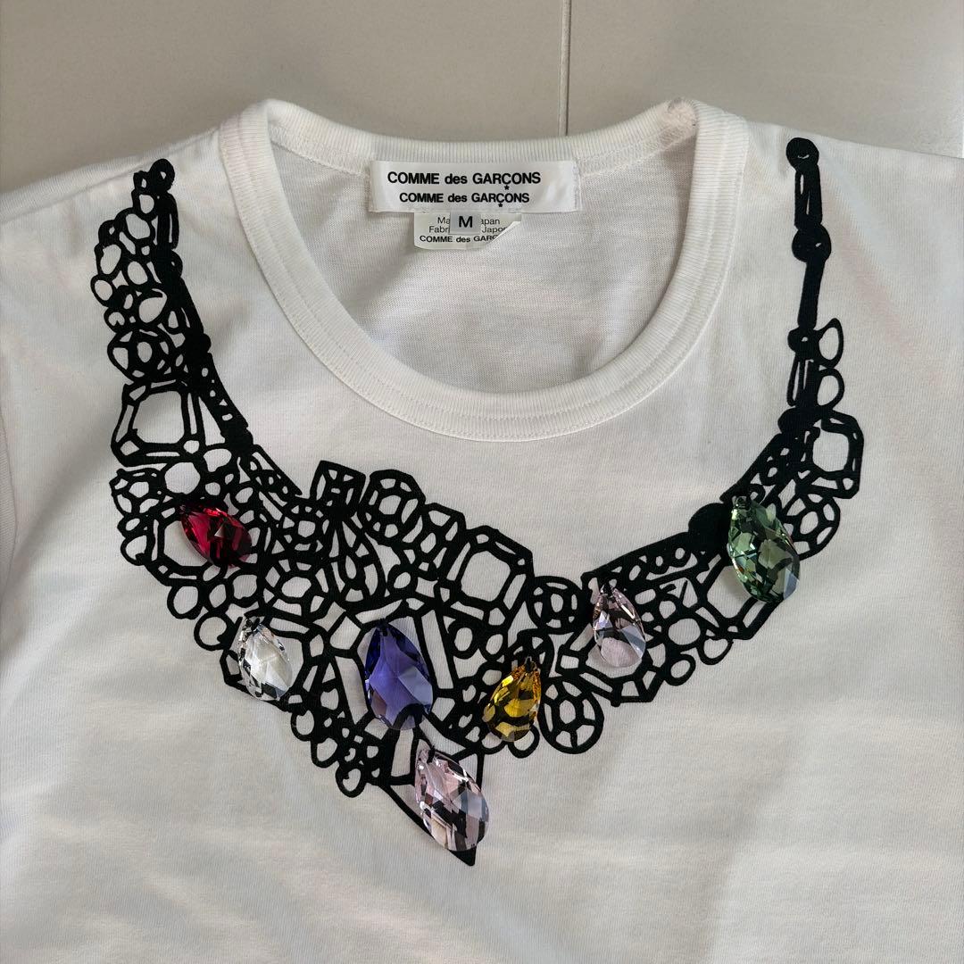COMME des GARÇONS ビジューネック Tシャツ