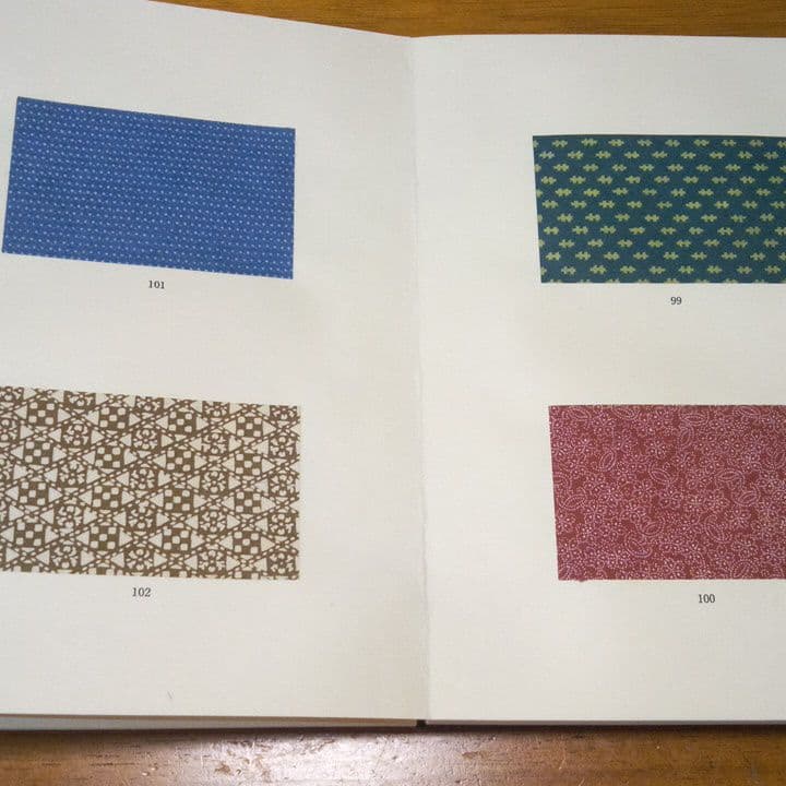 小紋手鑑　吉岡常雄著　紫紅社刊　限定本　昭和48年発行　蔵書印あります。