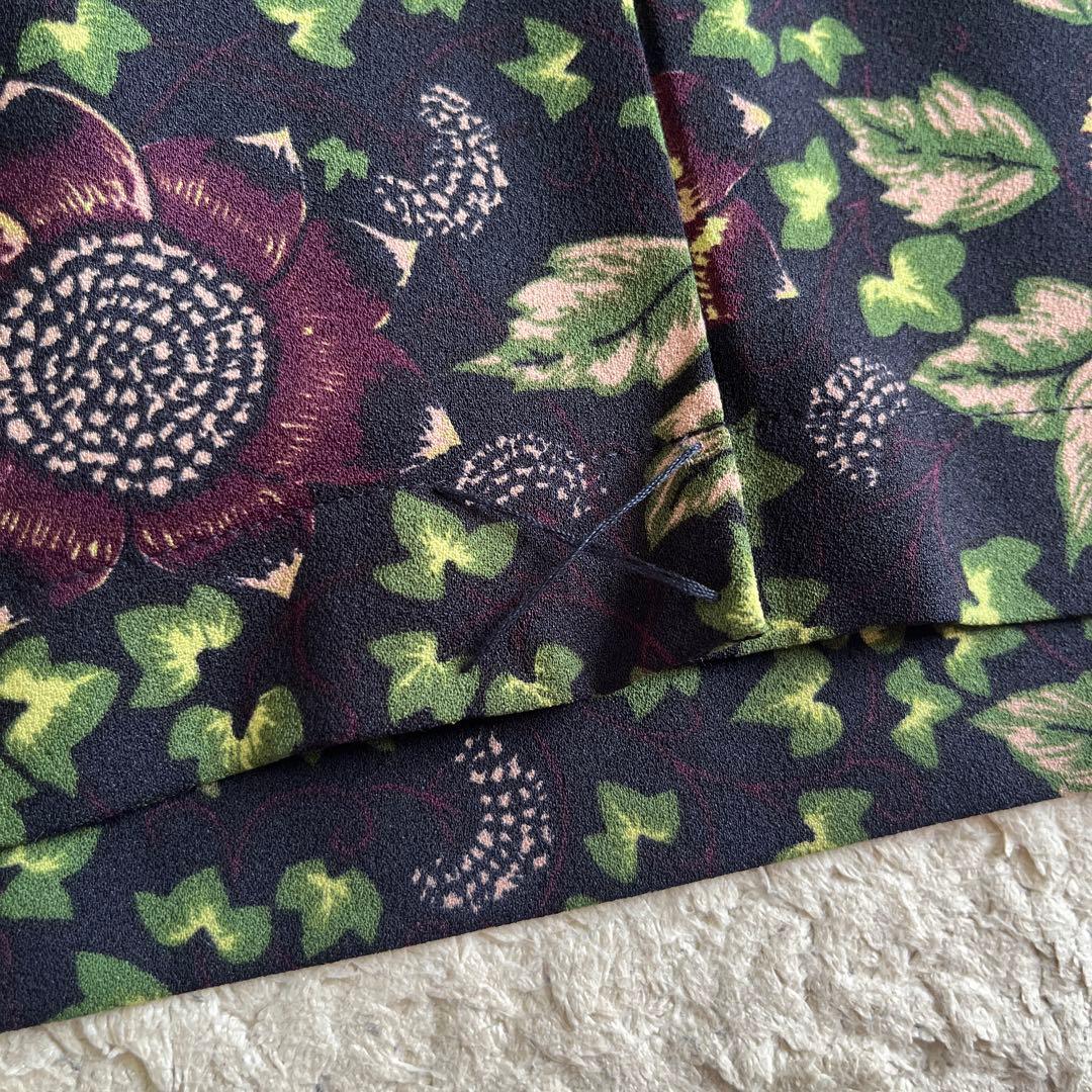 【美品】LAURA ASHLEY ローラアシュレイ　花柄ウエストリボンワンピース