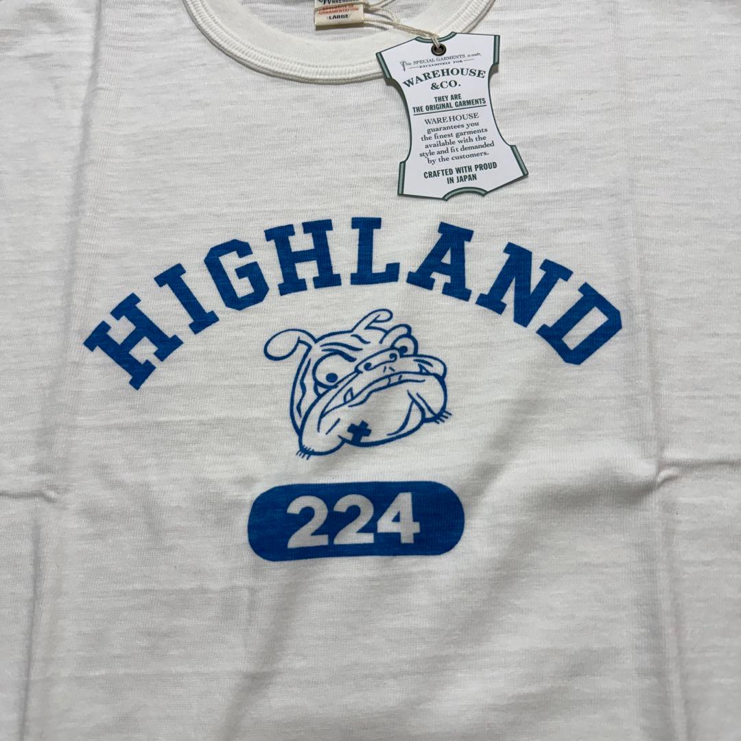 WAREHOUSE Tシャツ4601 HIGHLAND オフホワイト L