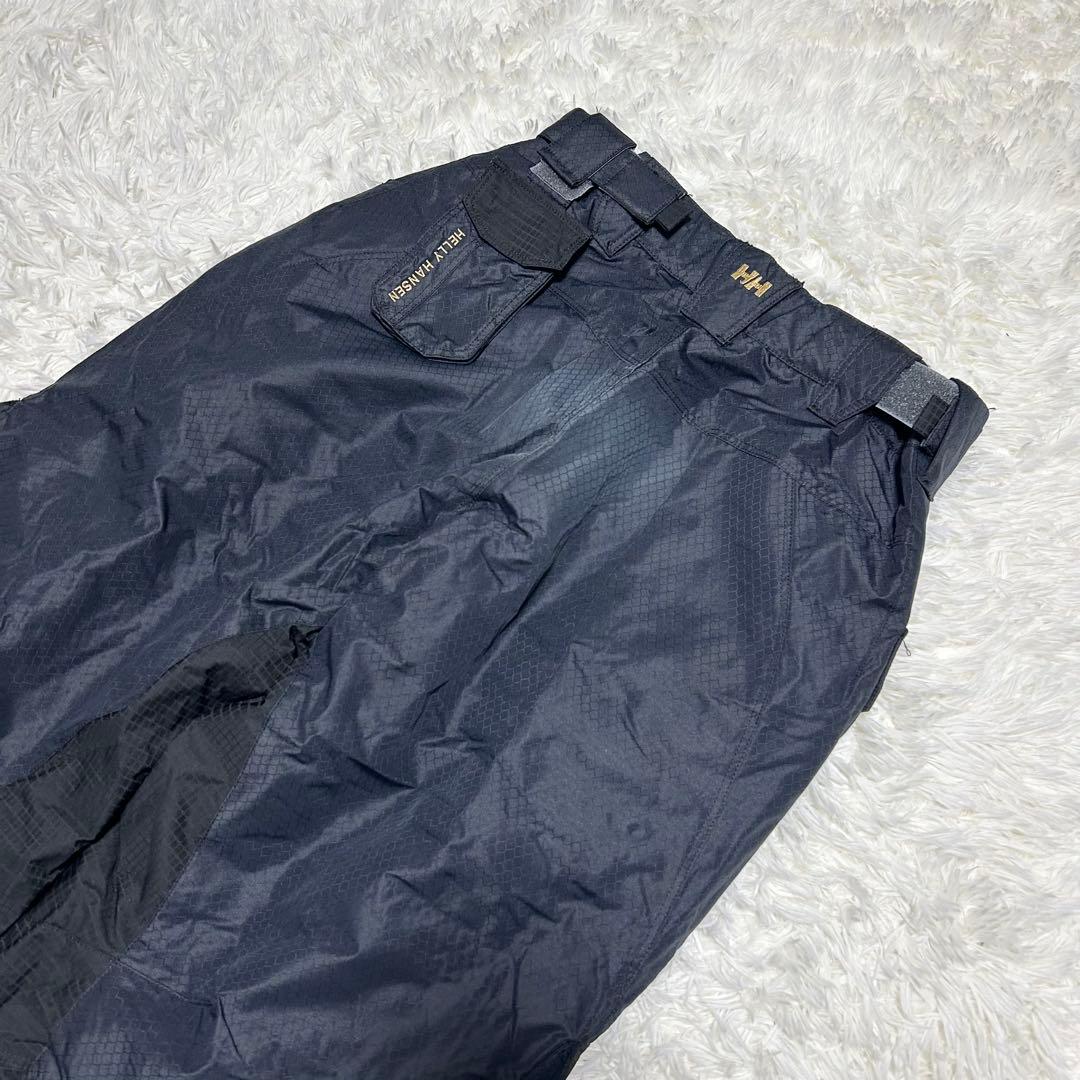 良品 ヘリーハンセン スキーウェア スノボー パンツ 黒 金 メンズ 大きめ