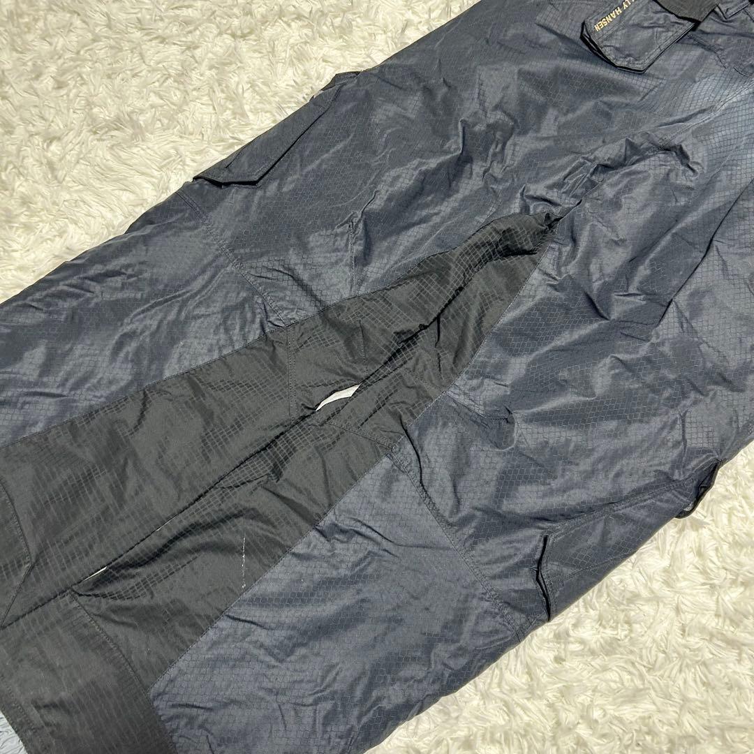 良品 ヘリーハンセン スキーウェア スノボー パンツ 黒 金 メンズ 大きめ
