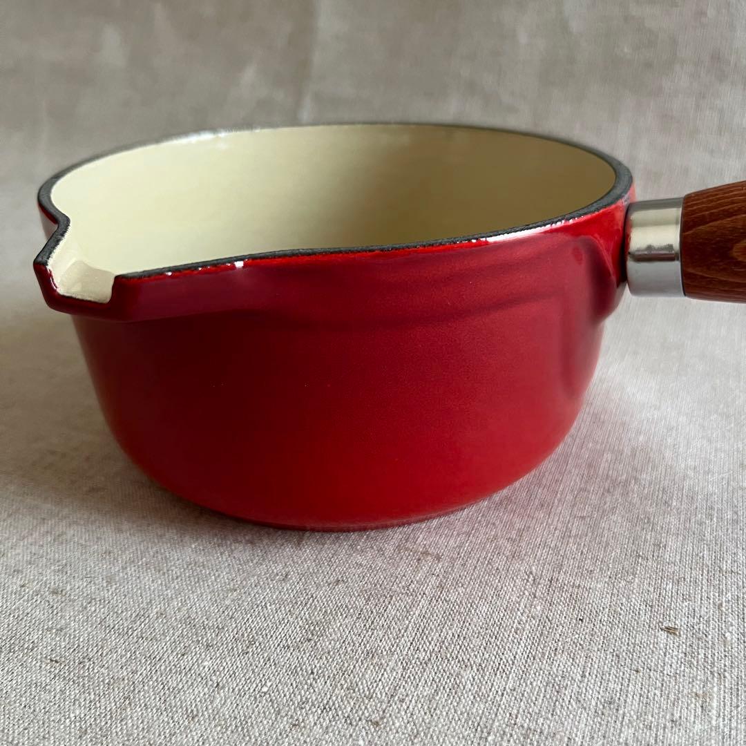 クーサンズ(LE CREUSET) 片手鍋 ソースパン14cm チェリーレッド