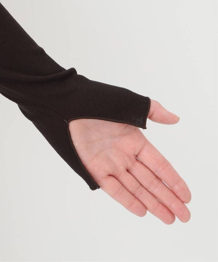 【新品同様】IENA LA BOUCLE ライトリブクルーネックカーディガン