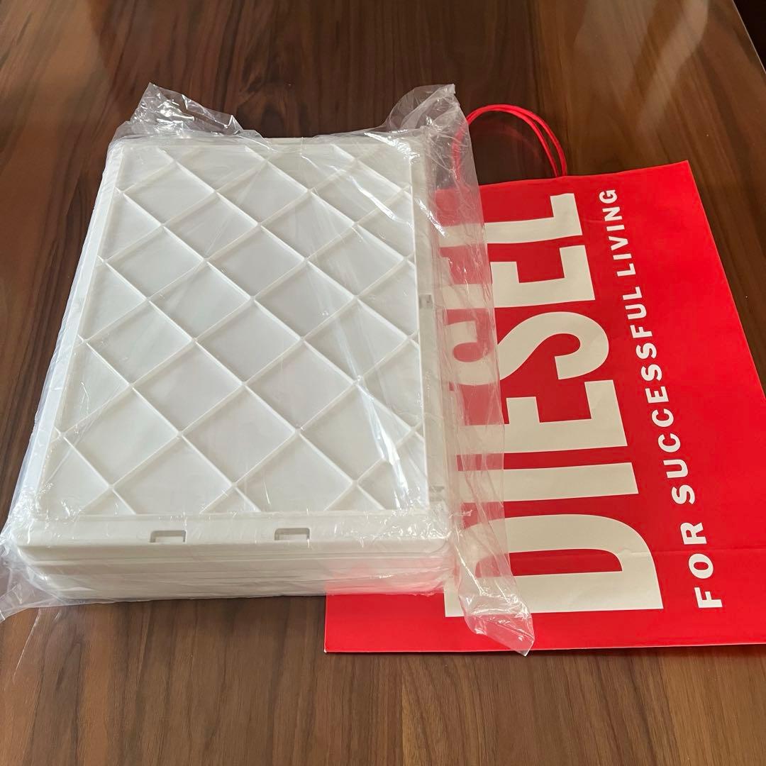DIESEL ディーゼル　折畳み　コンテナボックス　２個セット 白