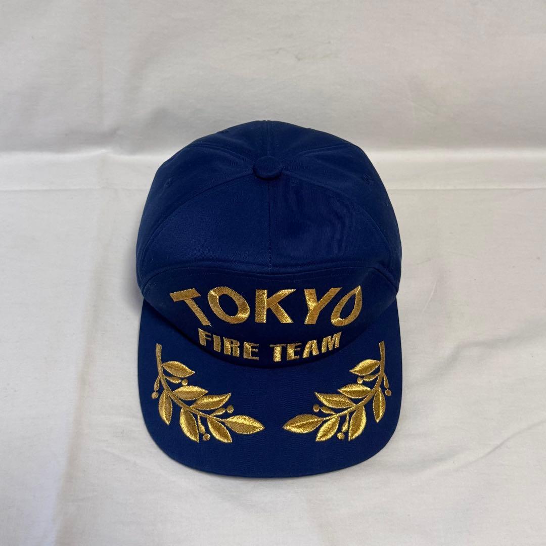 90s OLD Fire cap 新品未使用 美品 刺繍 ジェット 上質 東京
